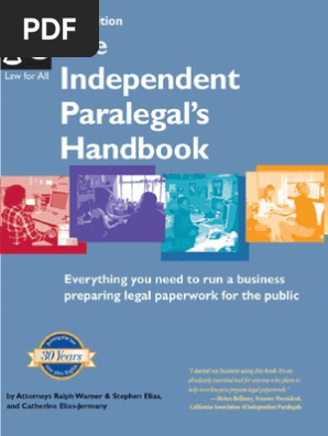 Independent Paralegals Handbook Paralegal Lawyer - 