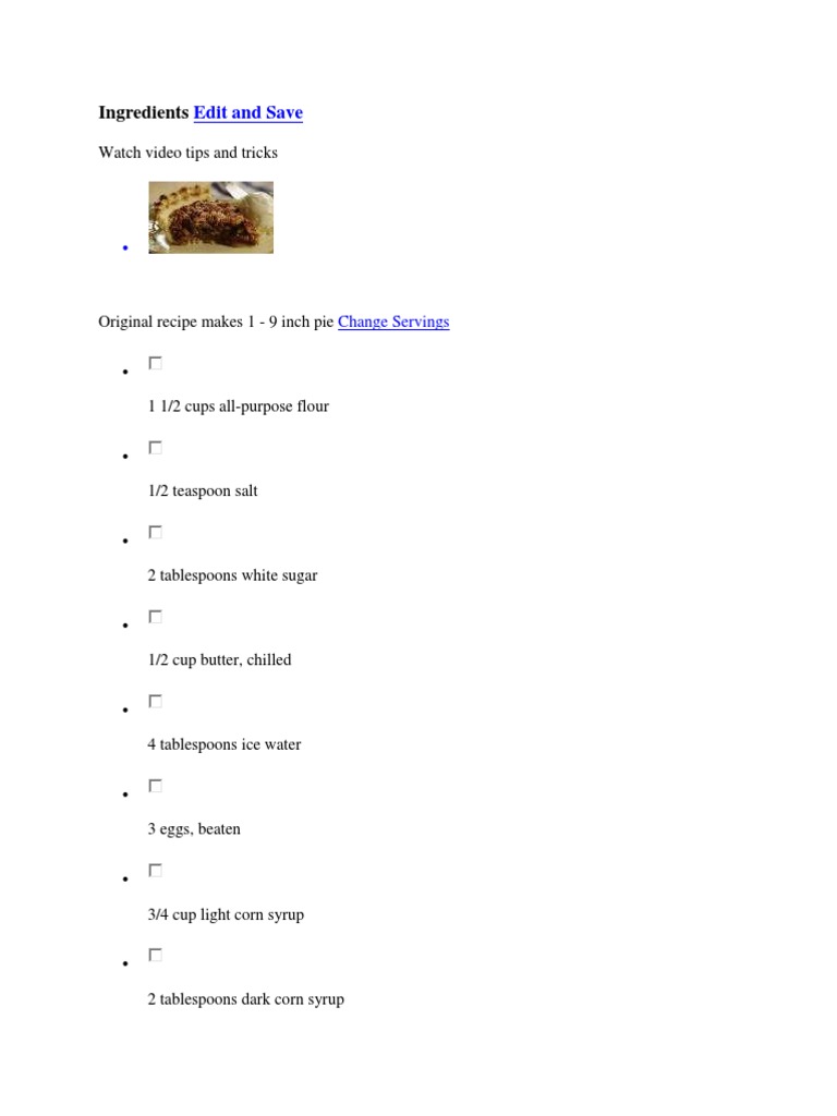Ingredients edit and save pdf