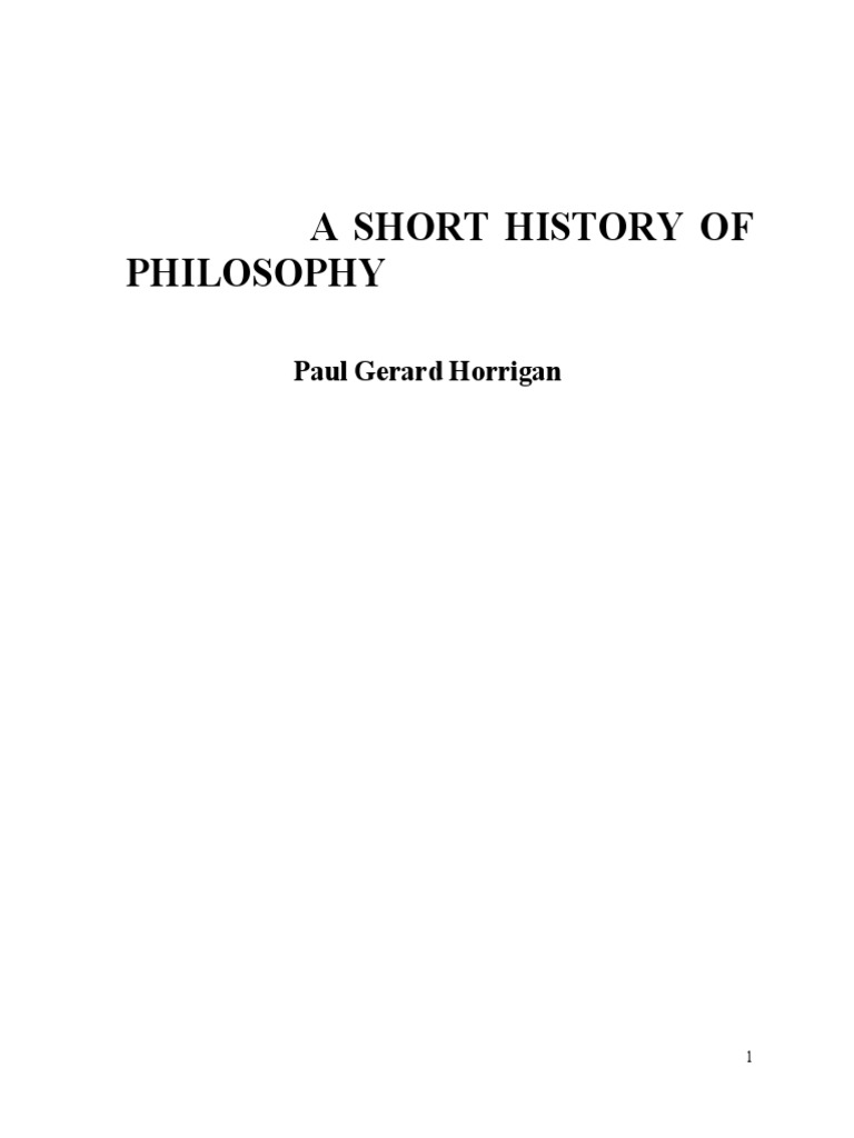 History of Philosophy Overview | PDF | Existence | Philosophy
