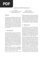 Analysis of The SSLv3 Protocol