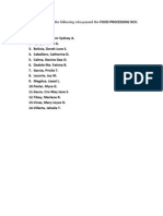 NCII FOOD PROCESSING PASSERS LIST