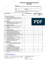 Health and Safety Forms Computer Laboratory Checklist