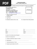 STC Application Form
