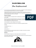 At The Restaurant Dialogue Builder