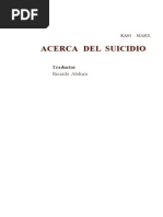 Marx - Acerca Del Suicidio (Formato Con Errores a)