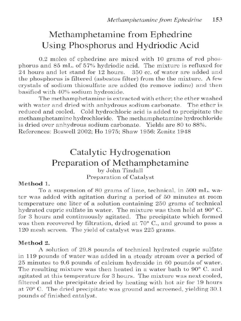 Methamphetamine From Ephedrine | PDF