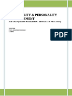 Personality & Personality Developement: Sub-Imtp (Indian Management Thoughts & Practices)