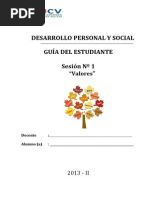Desarrollo Personal Sesion 1 Valores-estudiante