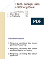 Integral Tentu Sebagai Luas Daerah Di Bidang Datar