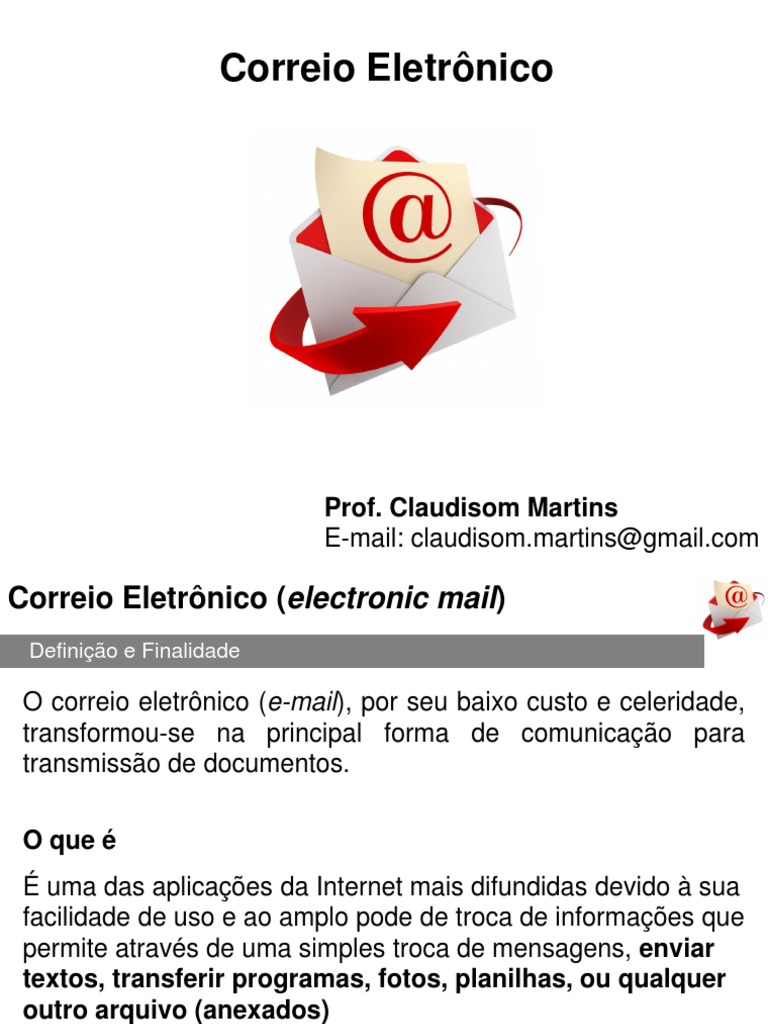 Guia Completo sobre Correio Eletrônico e Protocolos de E-mail | PDF | E ...