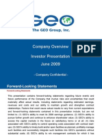 GEO Investor Presentation (June 2009)
