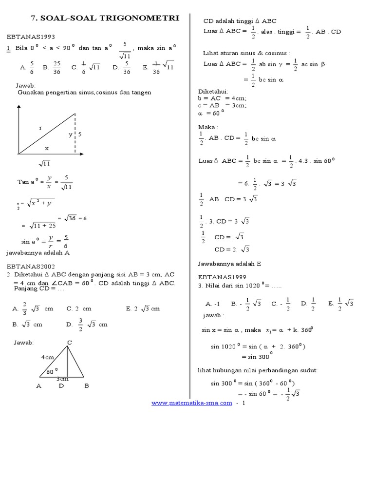 7. Soalsoal Trigonometri