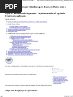 Adicionando Segurança. Implementando o Log-in do Usuário da Aplicação