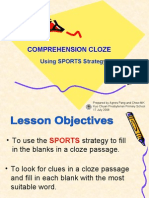 Using SPORTS For Comprehension Cloze-17 July 2008
