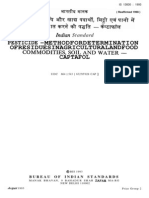 Is 13830 - 1993 Pesticide - Method For Determination of Residues in Agricultural and Food Commodities, Soil and Water - Captafol