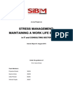 Interim Report on Stress Management