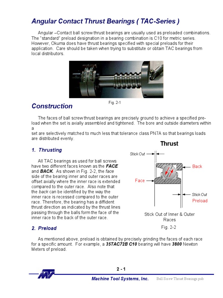 Ballscrew Thrust Bearings | PDF | Bearing (Mechanical) | Nut (Hardware)