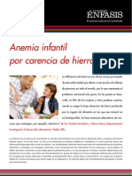 Anemia infantil por carencia de hierro