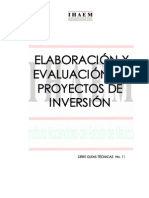 ELABORACIÓN Y EVALUACIÓN DE PROYECTOS DE INVERSIÓN