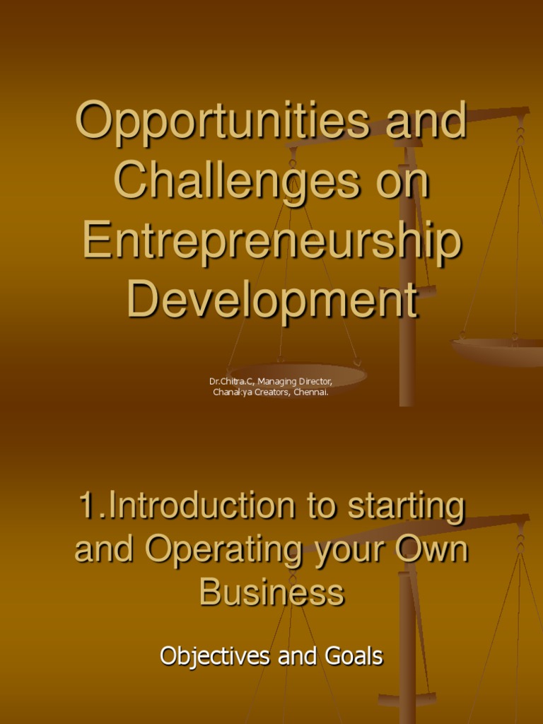 Opportunities and Challenges On Entrepreneurship Development | PDF ...