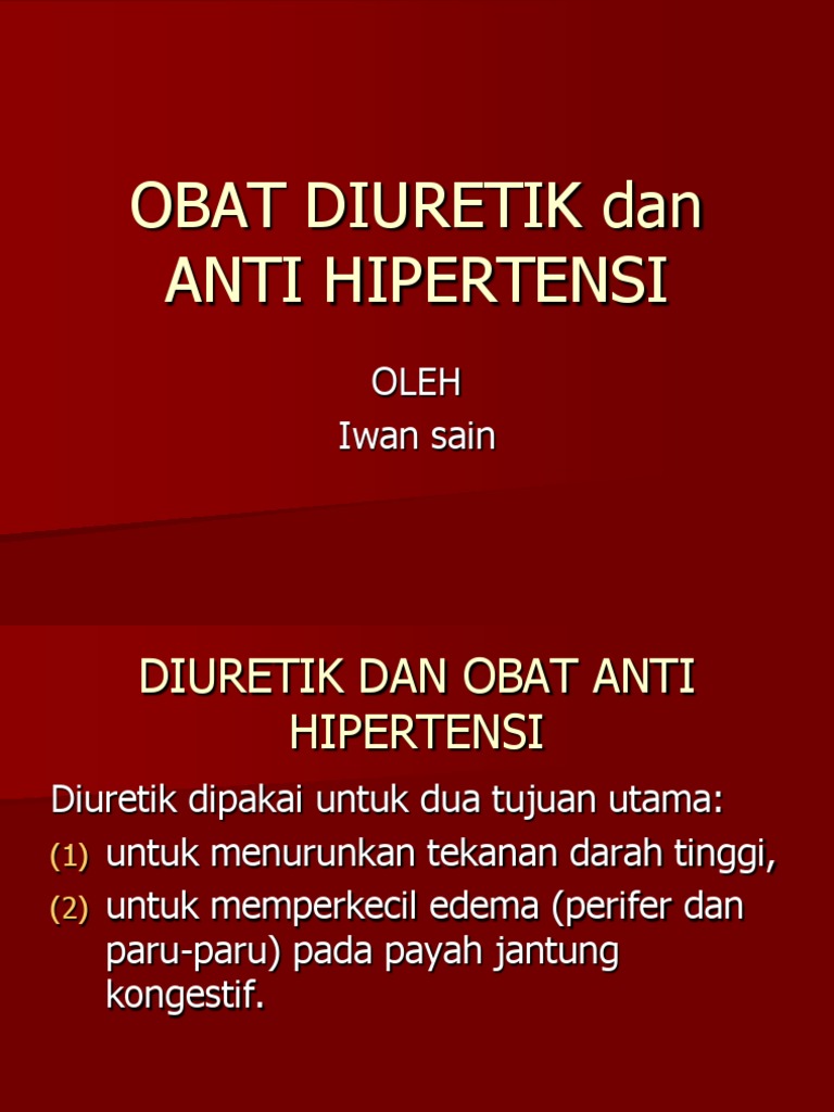 Penyakit Hipertensi Tandatanda Penyebab Pengobatan