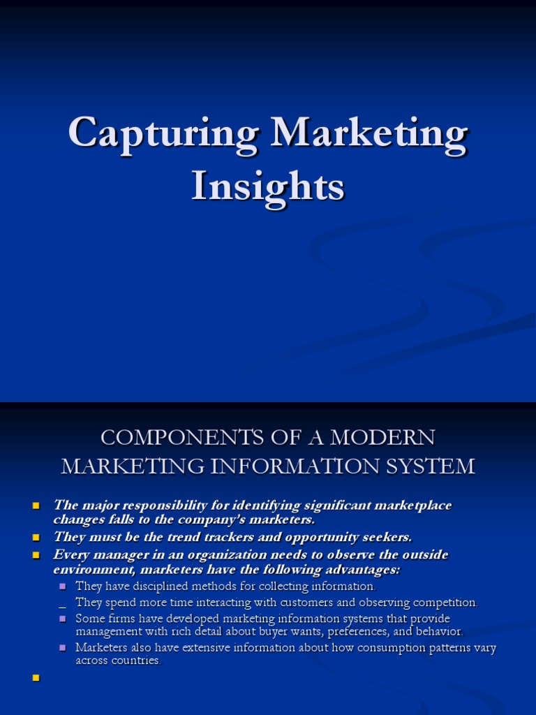Capturing Marketing Insights Effectively | PDF | Marketing | Sales