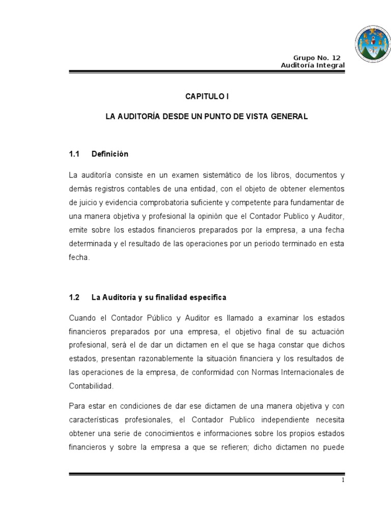 Guía Completa de Auditoría Integral | PDF | Auditoría financiera ...