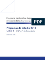 Programa INGLÉS Secundaria2011