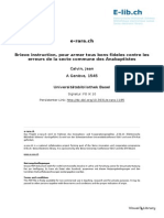 Brieve Instruction Pour Armer Tous Bons Fideles Contre Les Erreurs de La Secte C PDF