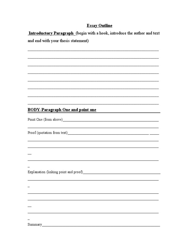 2d Essay Outline | PDF