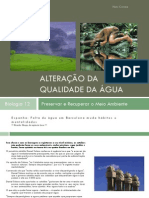 Alteração da qualidade da água