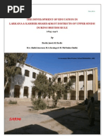 The Development of Education in Larkana & Kamber Shahdadkot Districts of Upper Sindh During British Rule 1843-1947 PDF