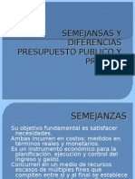 SEMEJANZAS  Y DIFERENCIAS DE LAS FINANZAS PUBLICAS Y PRIVADAS