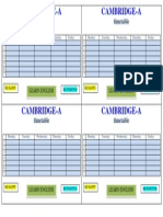 Cambridge-A Cambridge-A: Timetable Timetable