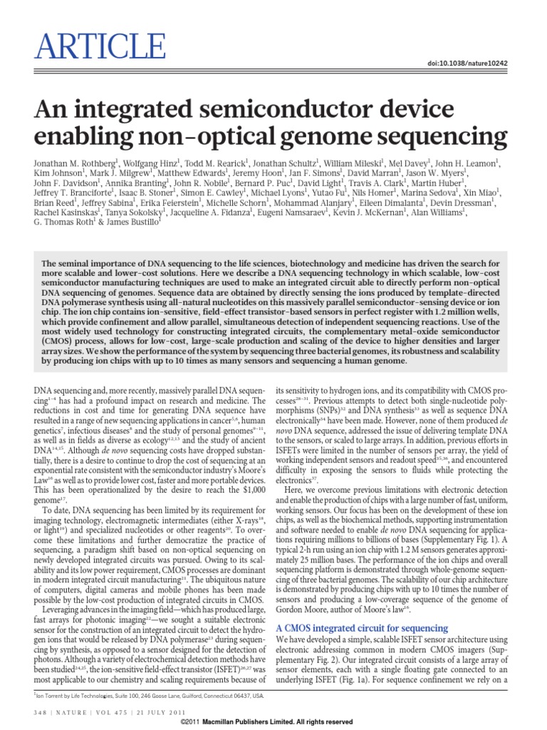 An Integrated Semiconductor Device | PDF | Dna Sequencing ...