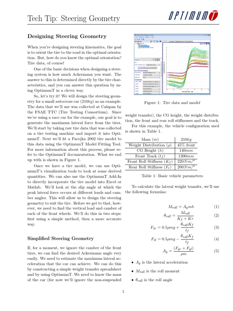 Designing Optimal Steering Geometry | PDF