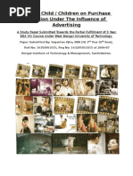 Download Final Project on effects of ads on the children by avik0013 SN16919088 doc pdf