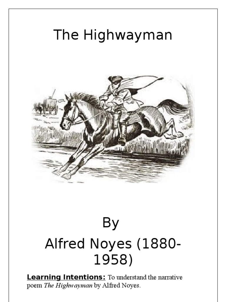 what does the highwayman poem mean