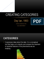 Creating Categories. Dey Ian. 1993