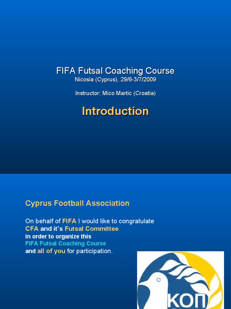 FIFA Futsal Coaching Course Overview | PDF | Athletic Sports | Football ...