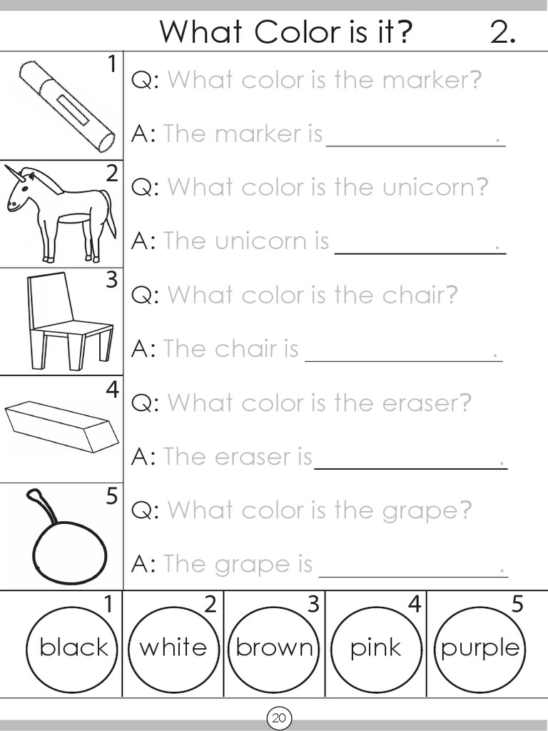 Color Identification Quiz | PDF | Language Arts & Discipline