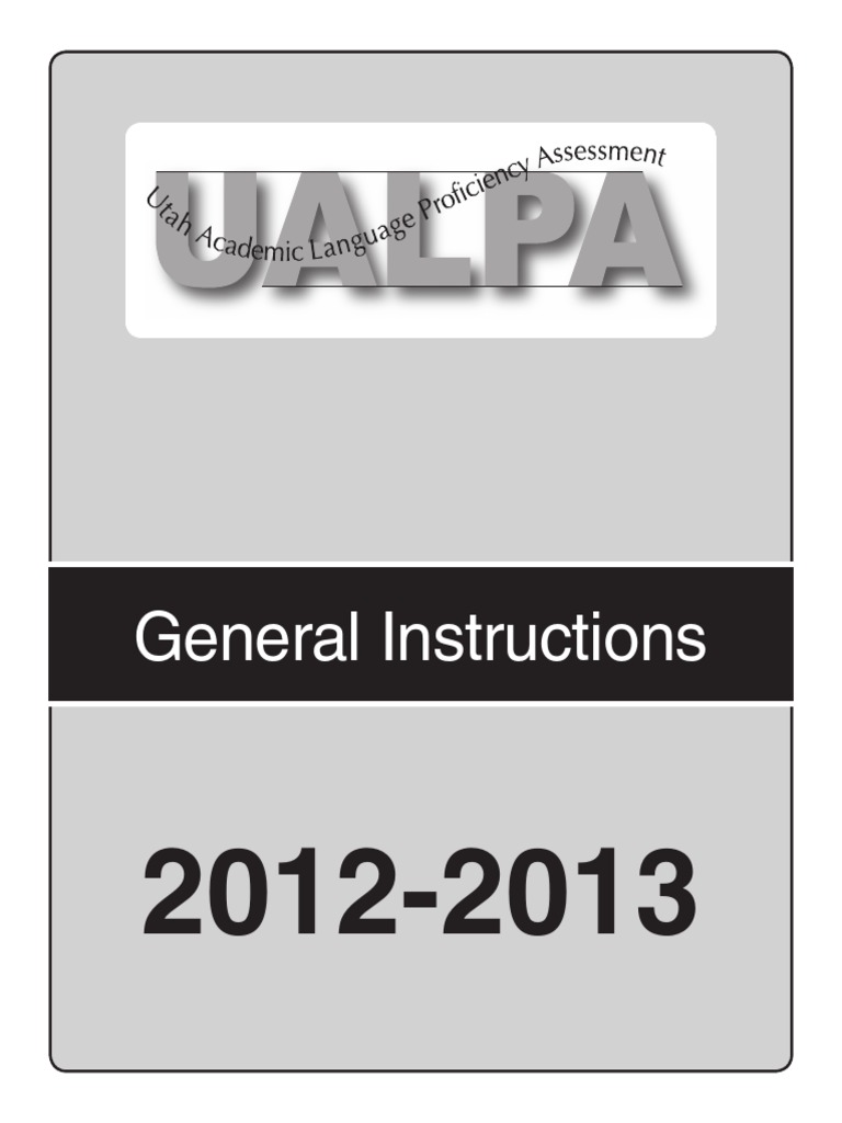 Ualpa General Instructions | PDF | Individualized Education Program ...