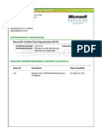 MS Learning Transcript