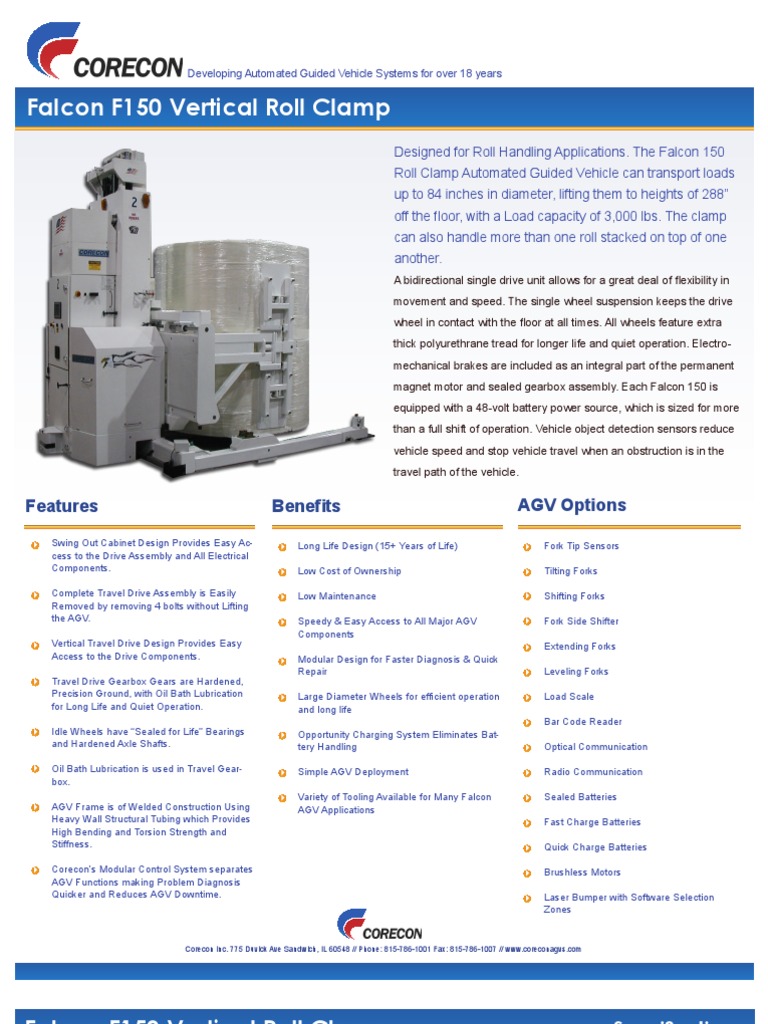 Roll Clamp Automated Guided Vehicle | PDF