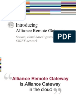 SWIFT Alliance Remote Gateway Presentation