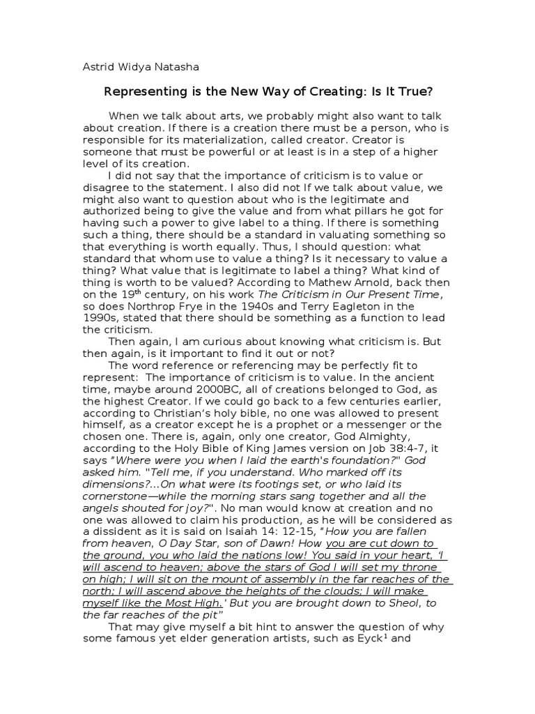 Representing Is The New Way of Creating: Is It True? | PDF | Dream ...