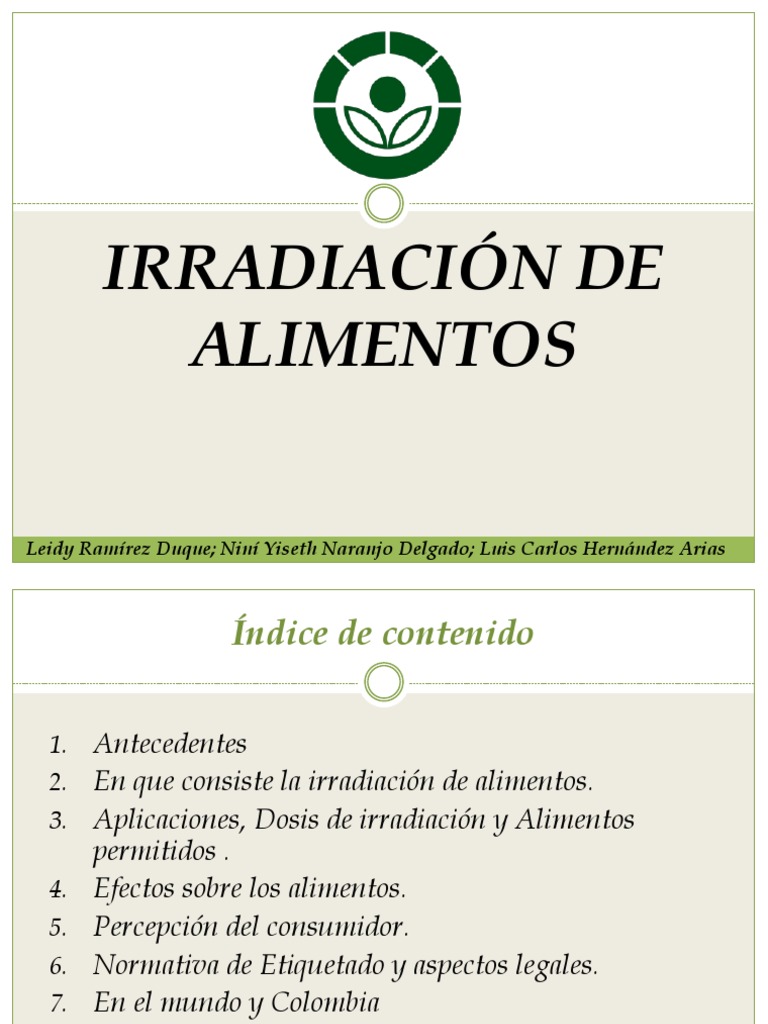 Irradiación de Alimentos | PDF | Alimentos | Comida y bebida