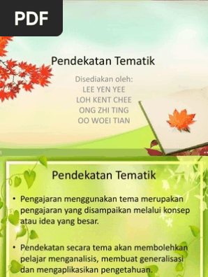 Pendekatan Tematik Pdf