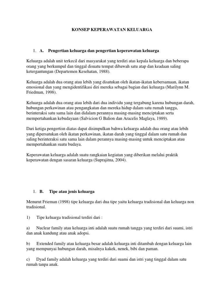 Konsep Keperawatan Keluarga