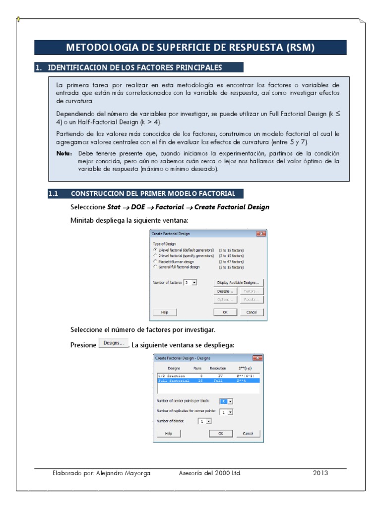 Metodologia de Superficie de Respuesta PDF PDF Diseño de